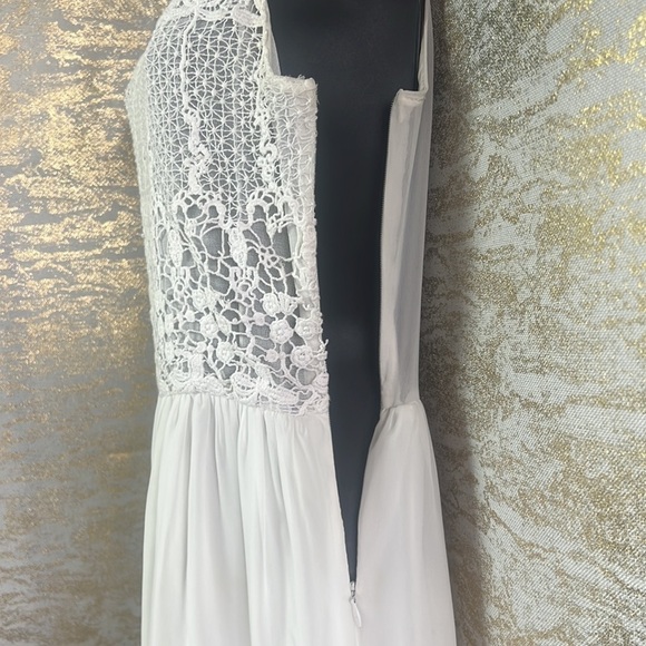 Zara Trafaluc White Crochet Lace Floral Dress Size XS - Picture 10 of 14